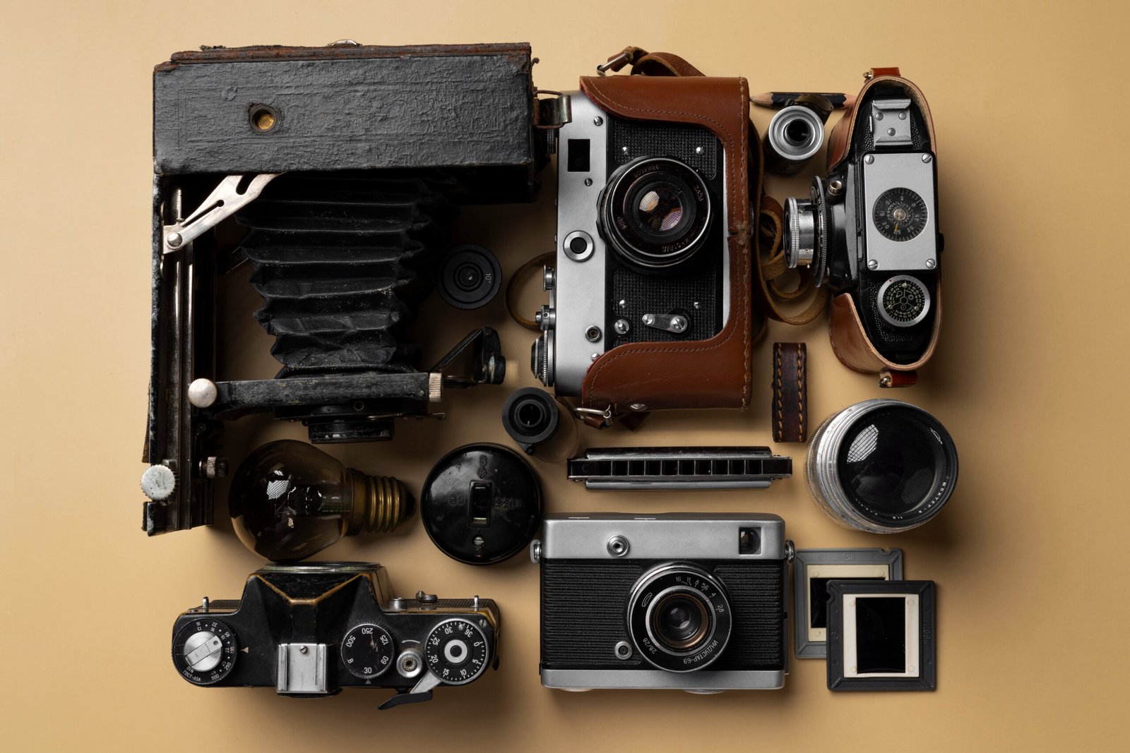 top-view-vintage-objects-still-life